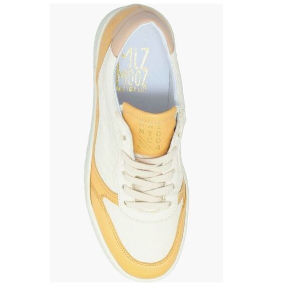 Miz Mooz Veronica Leather Sneaker Lightweight Yellow/White Size 8 Euro 38, NWT - Picture 17 of 17